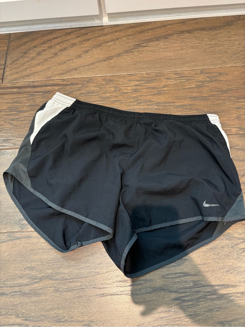 Nike Black Athletic Shorts with Gray Accents